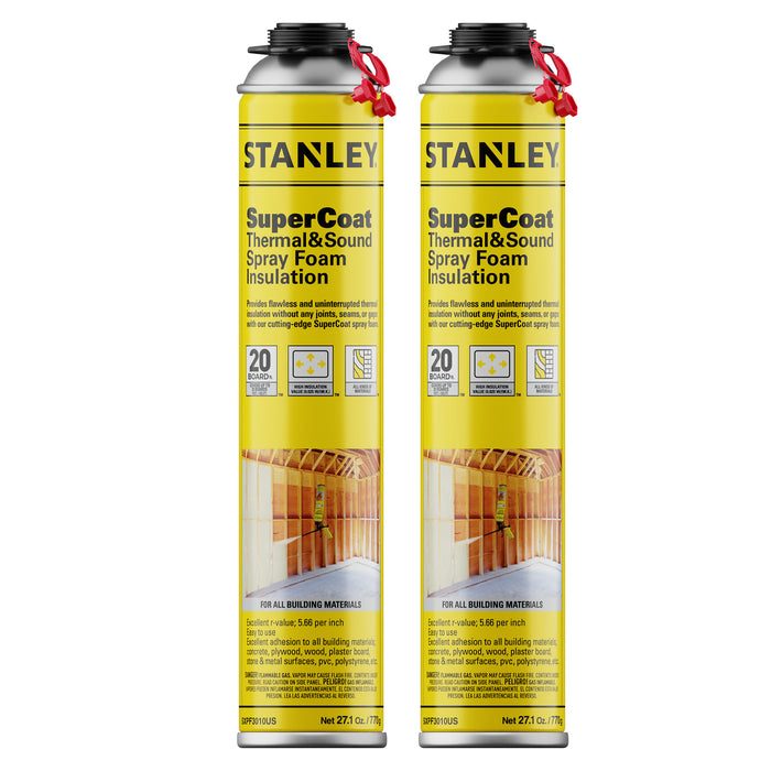 Stanley SuperCoat Thermal & Sound Insulation Spray Foam (Closed Cell)