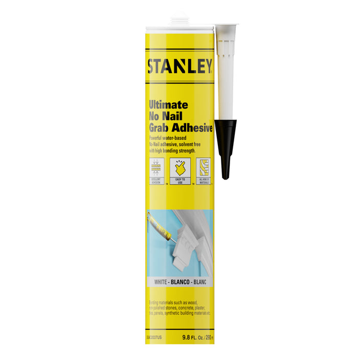 Stanley Ultimate No Nail Grab Adhesive - White, 9.8 fl oz