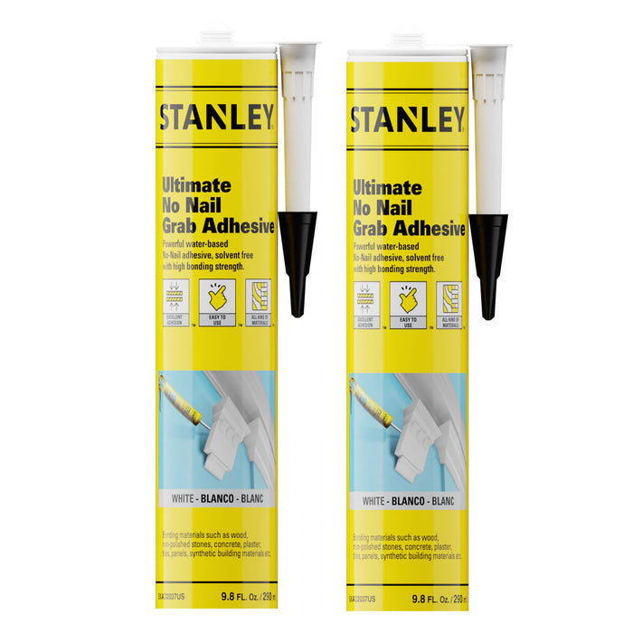 Stanley Ultimate No Nail Grab Adhesive - White, 9.8 fl oz