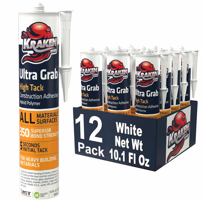 Kraken Bond High Tack Construction Adhesive - 12 Tube