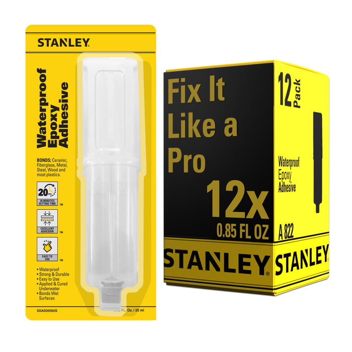 Stanley Waterproof Epoxy Adhesive - Strong Bond, 0.85oz