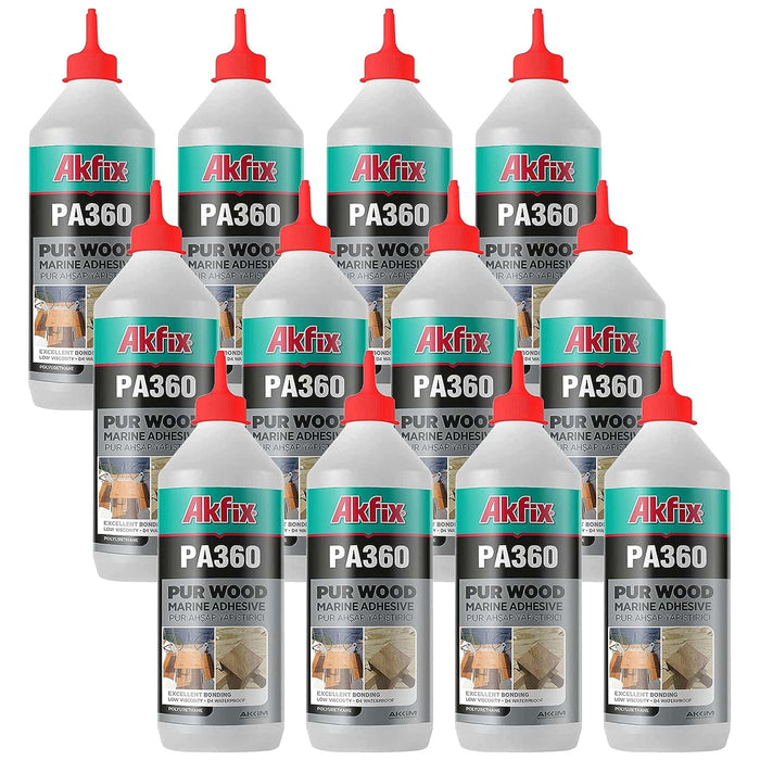 Akfix PA360 Waterproof Polyurethane Wood Marine Adhesive - 12 Pack