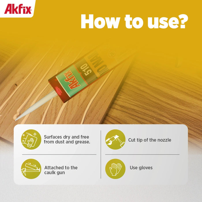 Akfix 510 No Nail Construction Adhesive - 10.5 fl oz