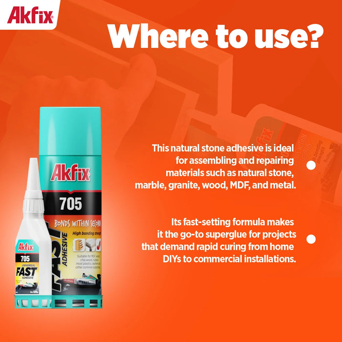 Akfix 705 Superfast Adhesive with Spray Adhesive Activator