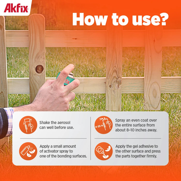 Akfix 705 Superfast Adhesive with Spray Adhesive Activator