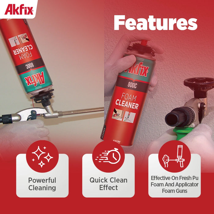 Akfix 800C Insulation Spray Foam Cleaner - 12.3 fl oz
