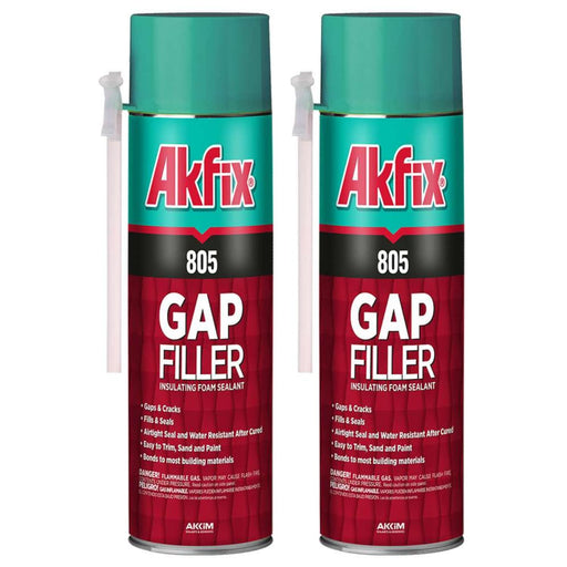 Akfix 805 Gap Filler Polyurethane Straw Foam - 2 Pack