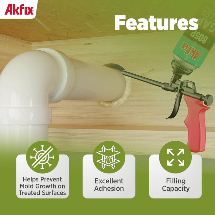 Akfix 805P Pro Gap Filler, Insulation Gun Foam Sealant 29 oz