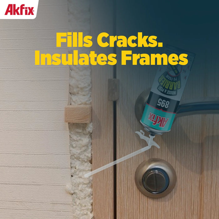 Akfix 895 Mouse & Pest Barrier Polyurethane Foam with Straw Applicator - 12 oz