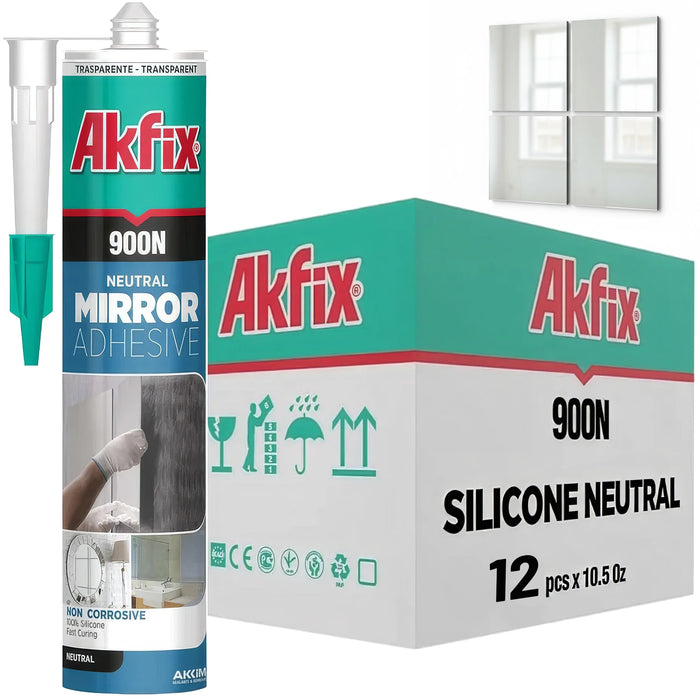 Akfix 900N Neutral Mirror Adhesive - Clear, 10.5 fl oz