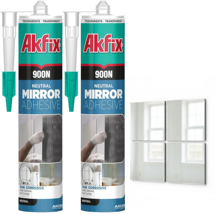 Akfix 900N Neutral Mirror Adhesive - Clear, 10.5 fl oz