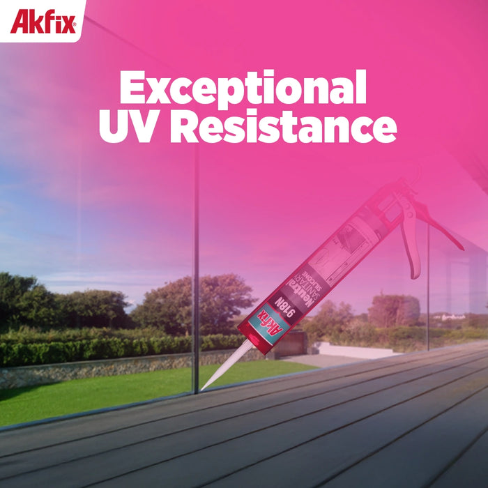 Akfix 918N Silicone Caulk for Kitchen and Bathroom - 10.5 fl oz