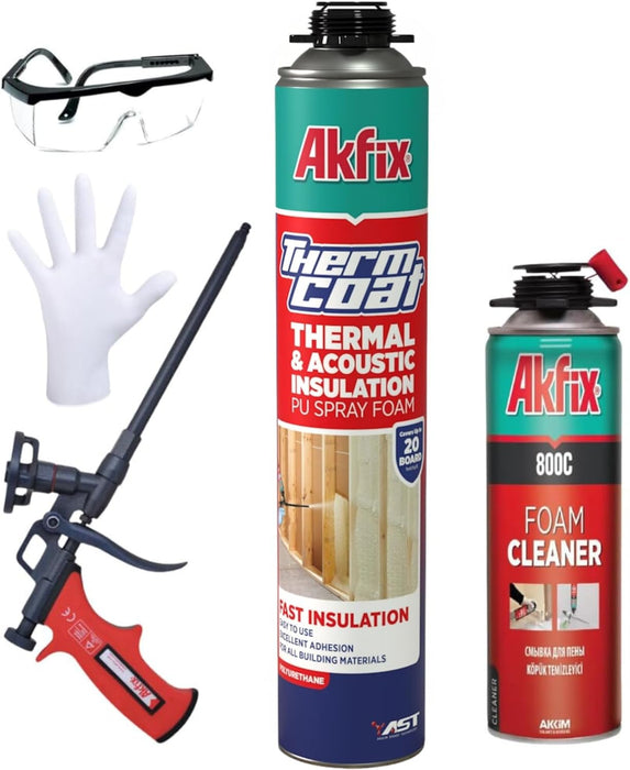 Akfix Thermcoat Thermal & Acoustic Insulation Spray Foam, (Closed Cell)