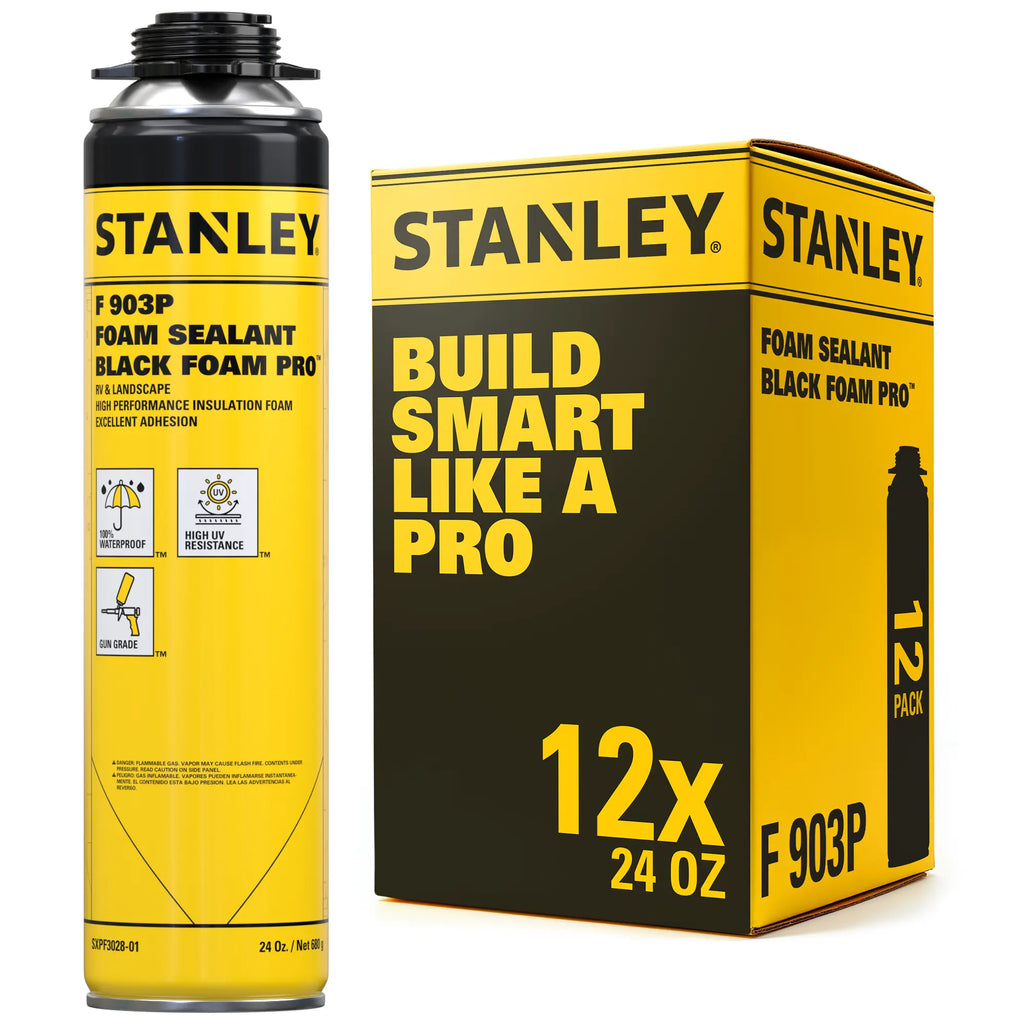 Stanley F903P Black Foam Pro | Gun Foam Adhesive, RV & Landscape, 24oz