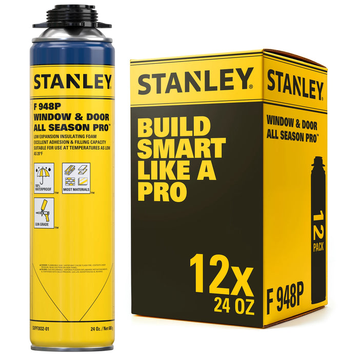Stanley F948P All Seasons Pro Gap Filler Gun Foam, 24oz