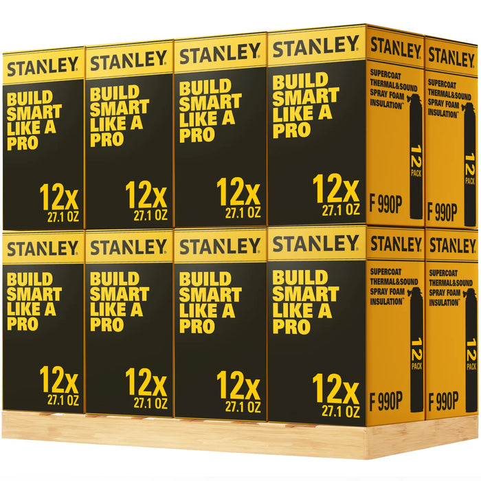 Stanley F990P SuperCoat Thermal & Sound Spray Foam Insulation Kit (Closed Cell), Class A Fire Rated, 27.1oz
