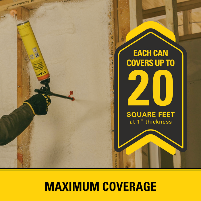 Stanley F990P SuperCoat Thermal & Sound Spray Foam Insulation Kit (Closed Cell), Class A Fire Rated, 27.1oz