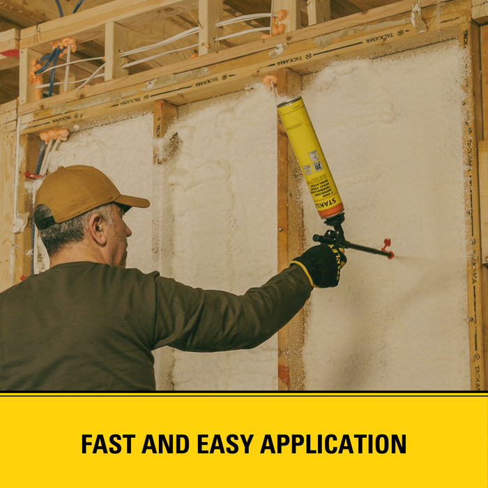 Stanley F990P SuperCoat Thermal & Sound Spray Foam Insulation Kit (Closed Cell), Class A Fire Rated, 27.1oz