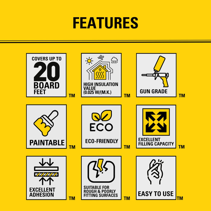 Stanley F990P SuperCoat Thermal & Sound Spray Foam Insulation Kit (Closed Cell), Class A Fire Rated, 27.1oz