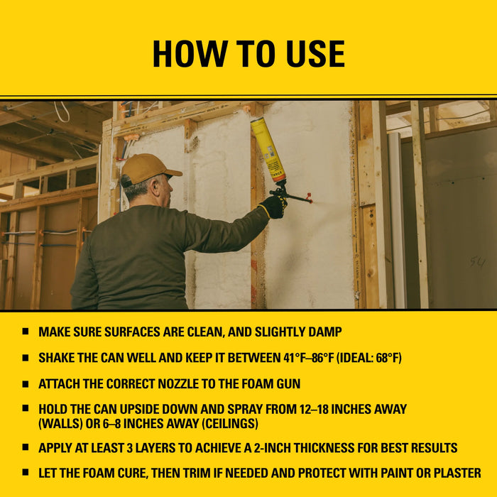 Stanley F990P SuperCoat Thermal & Sound Spray Foam Insulation (Closed Cell), 27.1oz