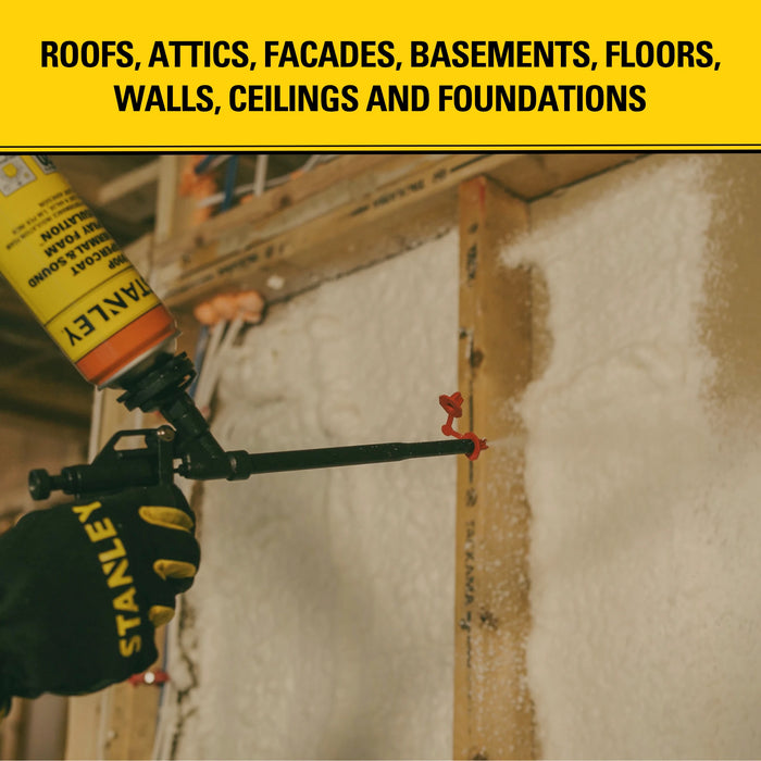 Stanley F990P SuperCoat Thermal & Sound Spray Foam Insulation (Closed Cell), 27.1oz