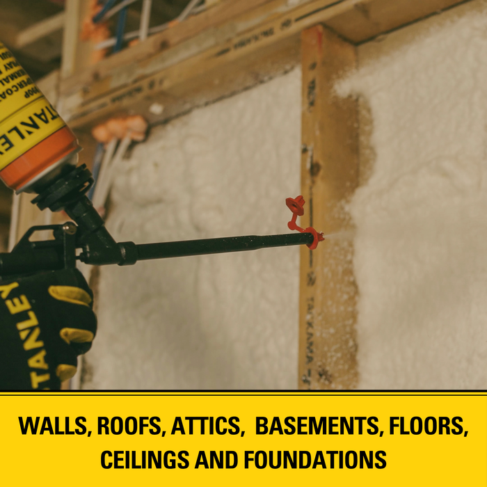 Stanley F990P SuperCoat Thermal & Sound Spray Foam Insulation Kit (Closed Cell), Class A Fire Rated, 27.1oz