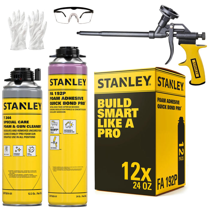 Stanley FA192P Quick Bond Pro Construction Gun Foam Adhesive, 24 oz