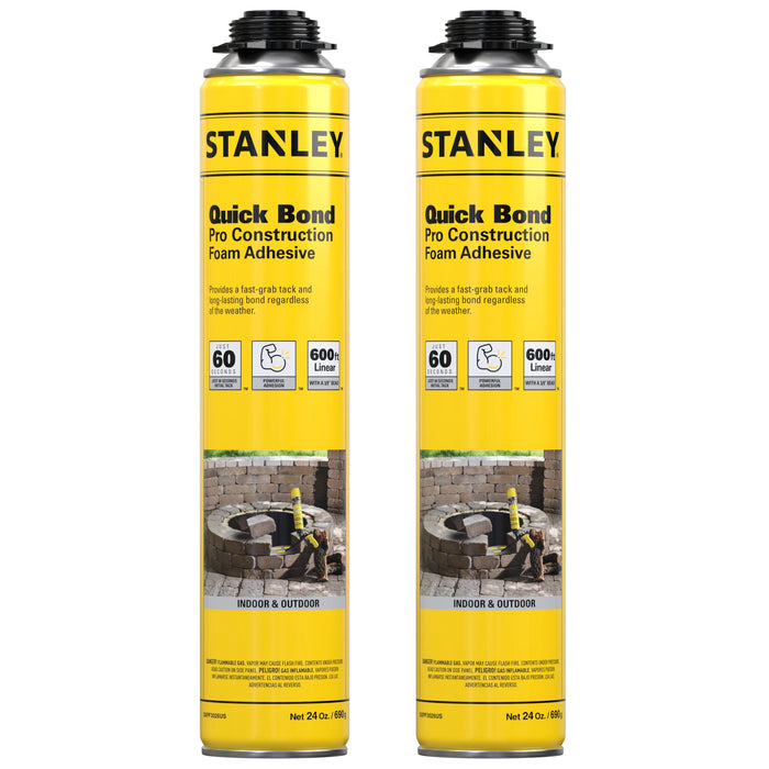 Stanley FA192P Quick Bond Pro Construction Gun Foam Adhesive, 24 oz