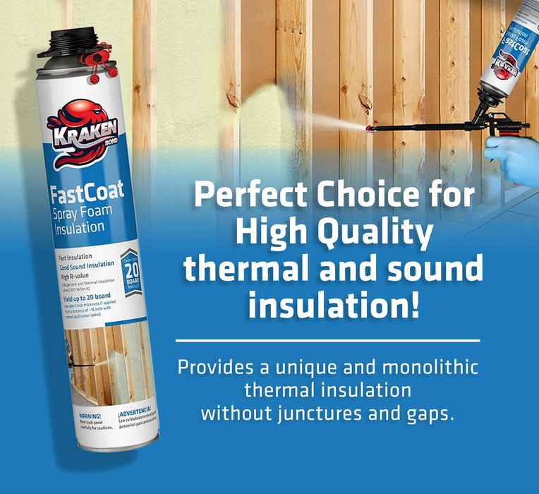 Kraken Bond FastCoat Spray Foam Insulation, Closed Cell Kit - Features 1