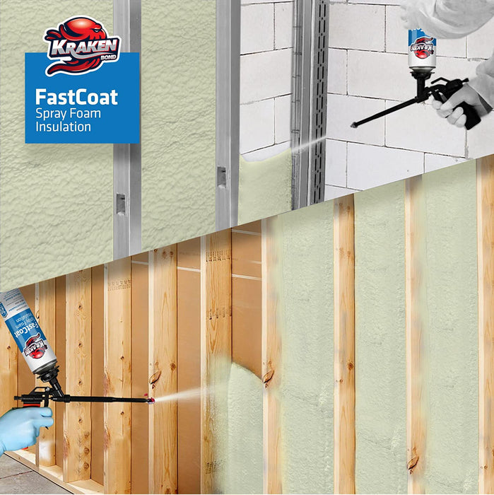 Kraken Bond FastCoat Spray Foam Insulation, Closed Cell Kit - Usage 2