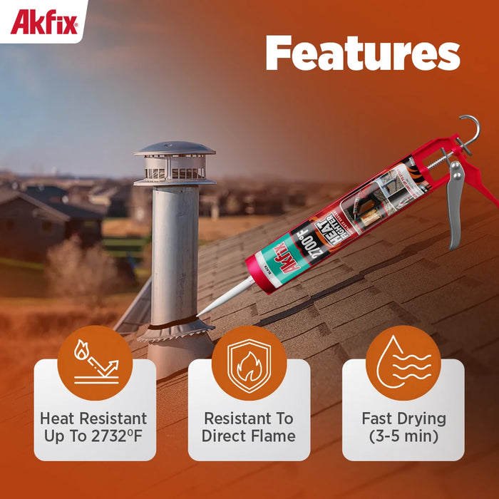Akfix 2700 Heat Fighter - High Temp Fireplace Sealant