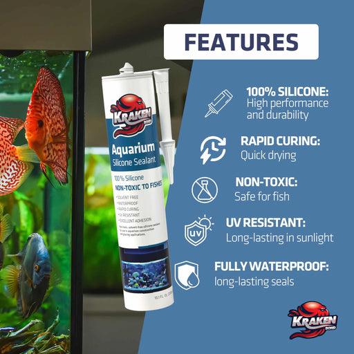 Kraken Bond Aquarium 100% Silicone Sealant - Features