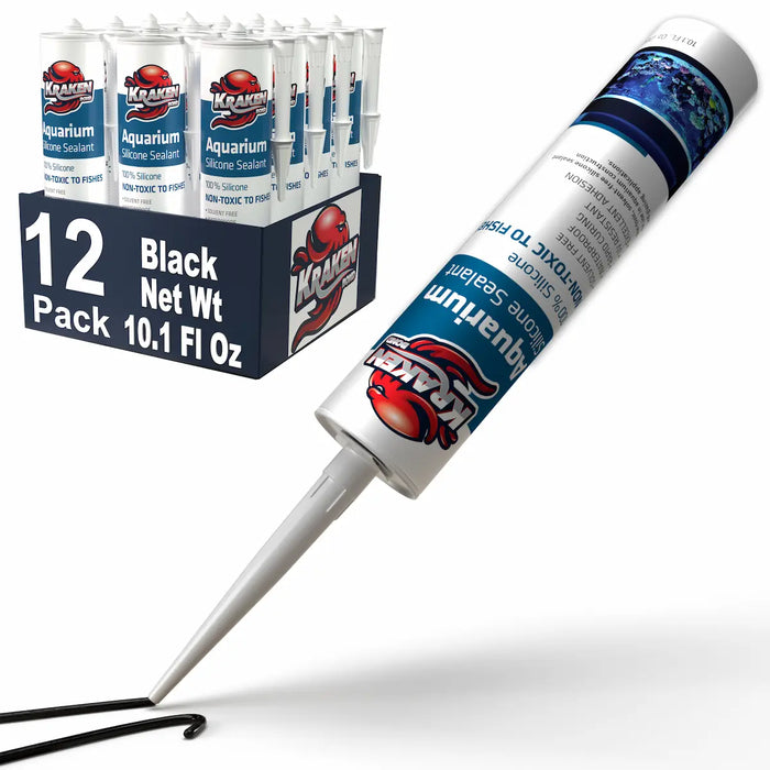 Kraken Bond Aquarium 100% Silicone Sealant Black - 12 Tube