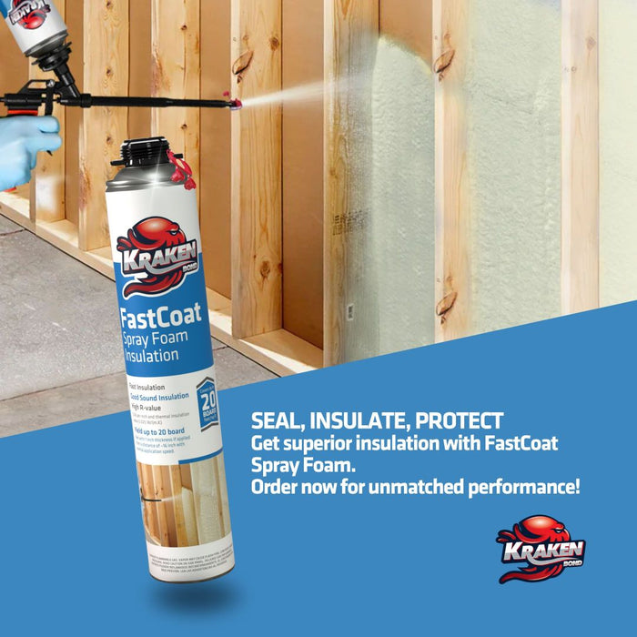 Kraken Bond FastCoat Spray Foam Insulation, Closed Cell