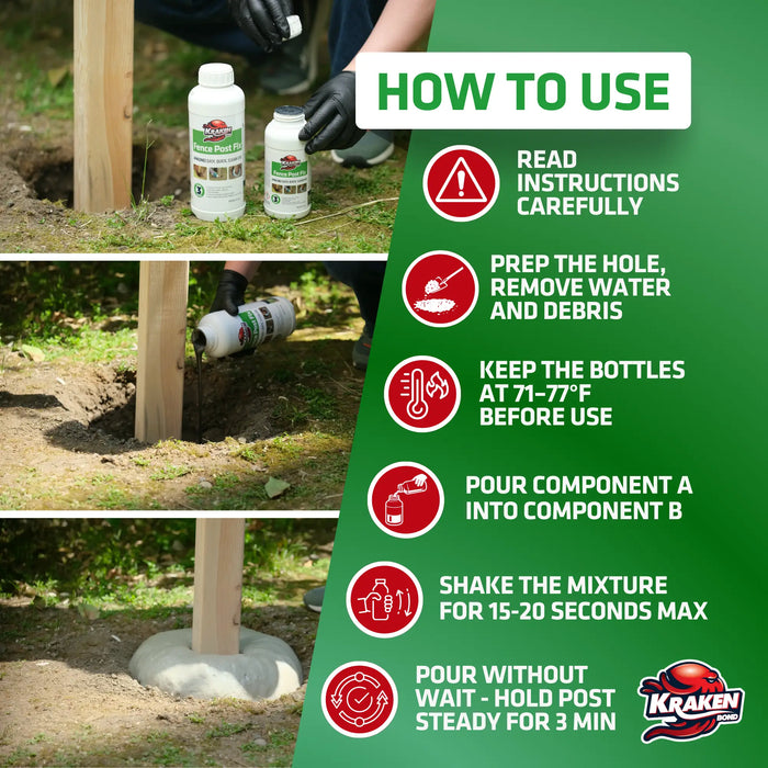 Kraken Bond Fence Post Fix