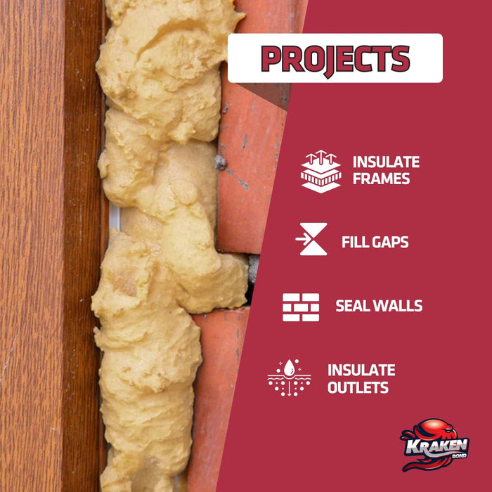 Kraken Bond Gaps & Cracks Filler Straw Foam - Projects