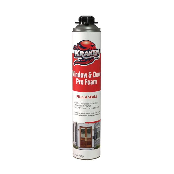 Kraken Bond PRO Window & Door Gap Filler 24oz / 32oz, Low Expansion Gun Foam