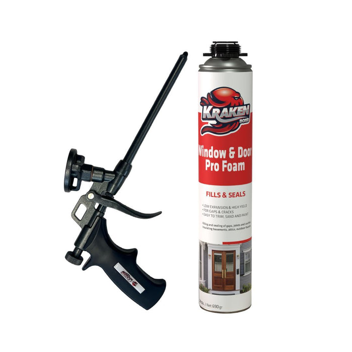 Kraken Bond PRO Window & Door Gap Filler 24oz / 32oz, Low Expansion Gun Foam