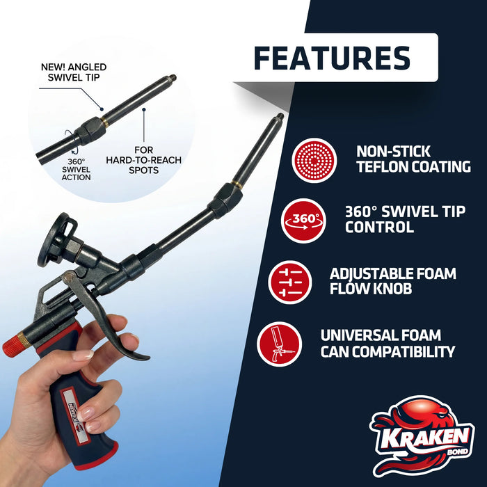 Kraken Bond Pro Foam Gun - 8"