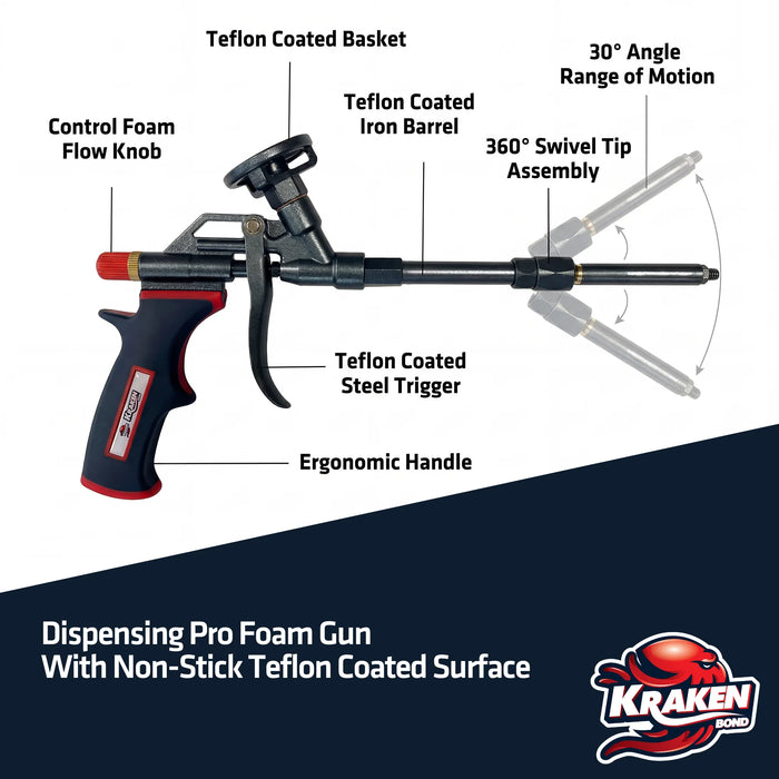 Kraken Bond Pro Foam Gun - 8"