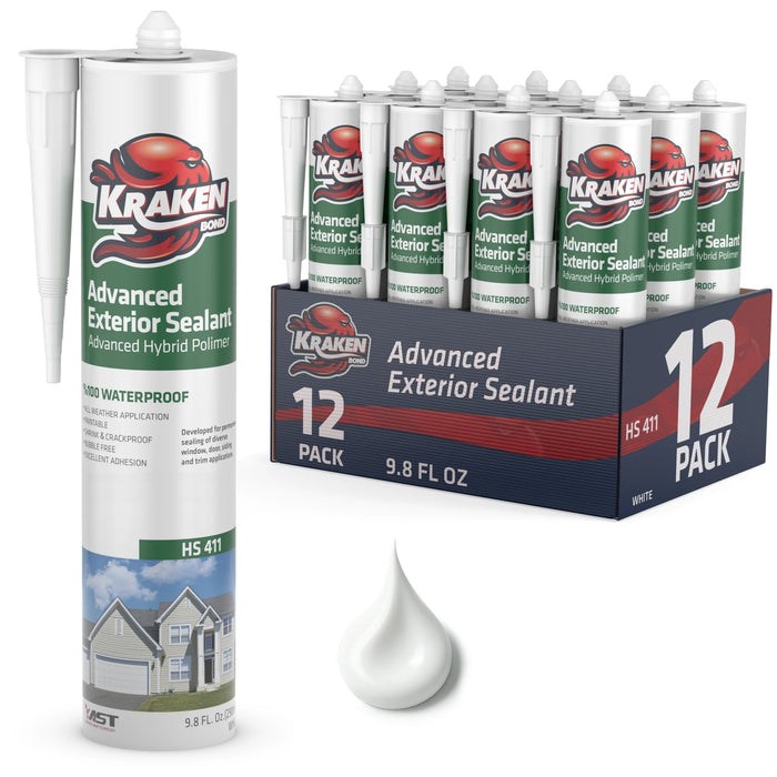 Kraken Bond Advanced Exterior Sealant - White, 9.8 fl oz
