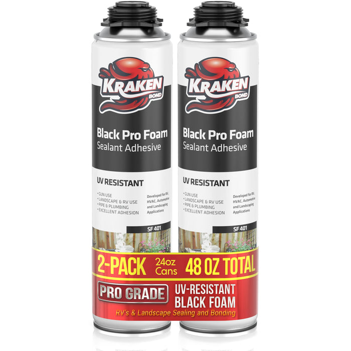 Kraken Bond Black Foam Waterfall & Landscape Adhesive Sealant Gun Use