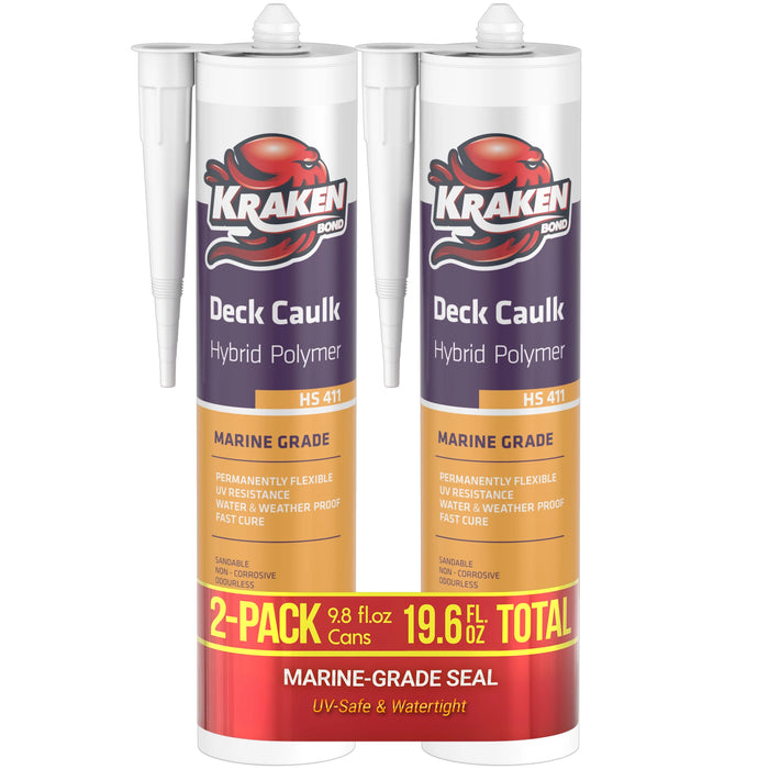 Kraken Bond Deck Caulk Black Marine Sealant - 9.8 fl oz