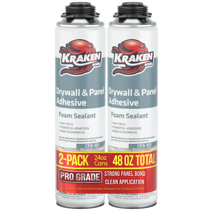 Kraken Drywall & Panel Adhesive Foam - Gun Foam, 24 oz