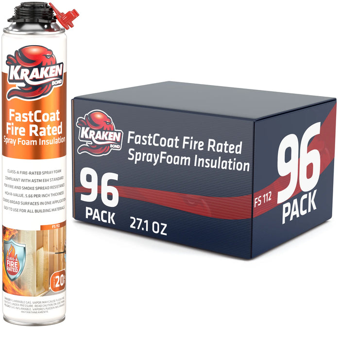 Kraken Bond FastCoat Insulation Spray Foam (Closed Cell Expanding Foam), Class A Fire Rated
