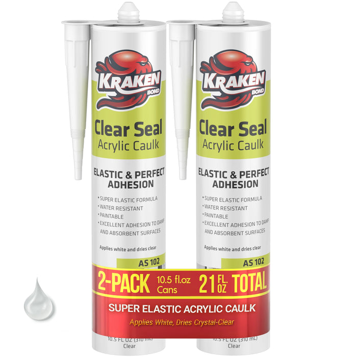 Kraken Bond Clear Seal Acrylic Caulk - 10.5 fl oz