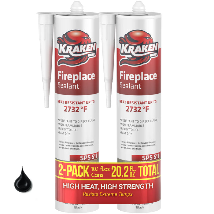 Kraken Bond Fireplace Sealant - Fireplace Caulk, 10.1 fl oz