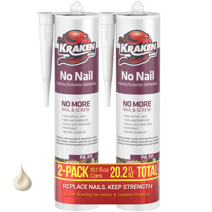 Kraken Bond No Nail Interior / Exterior Adhesive - 10.1 fl oz
