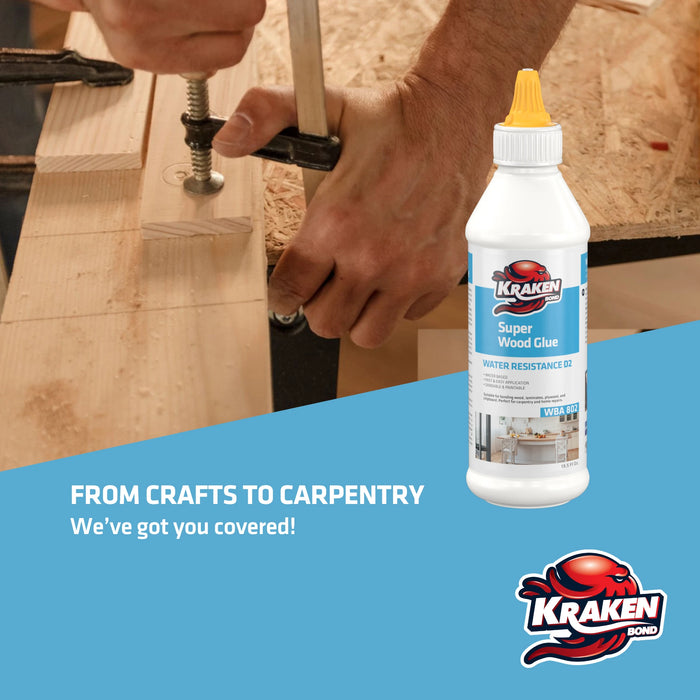 Kraken Bond D2 White PVA Super Wood Glue - 13.5 fl oz