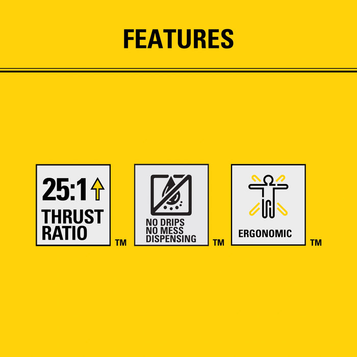 Stanley Heavy Duty Professional Caulking Gun – 25:1 Thrust Ratio, PRO-CG1